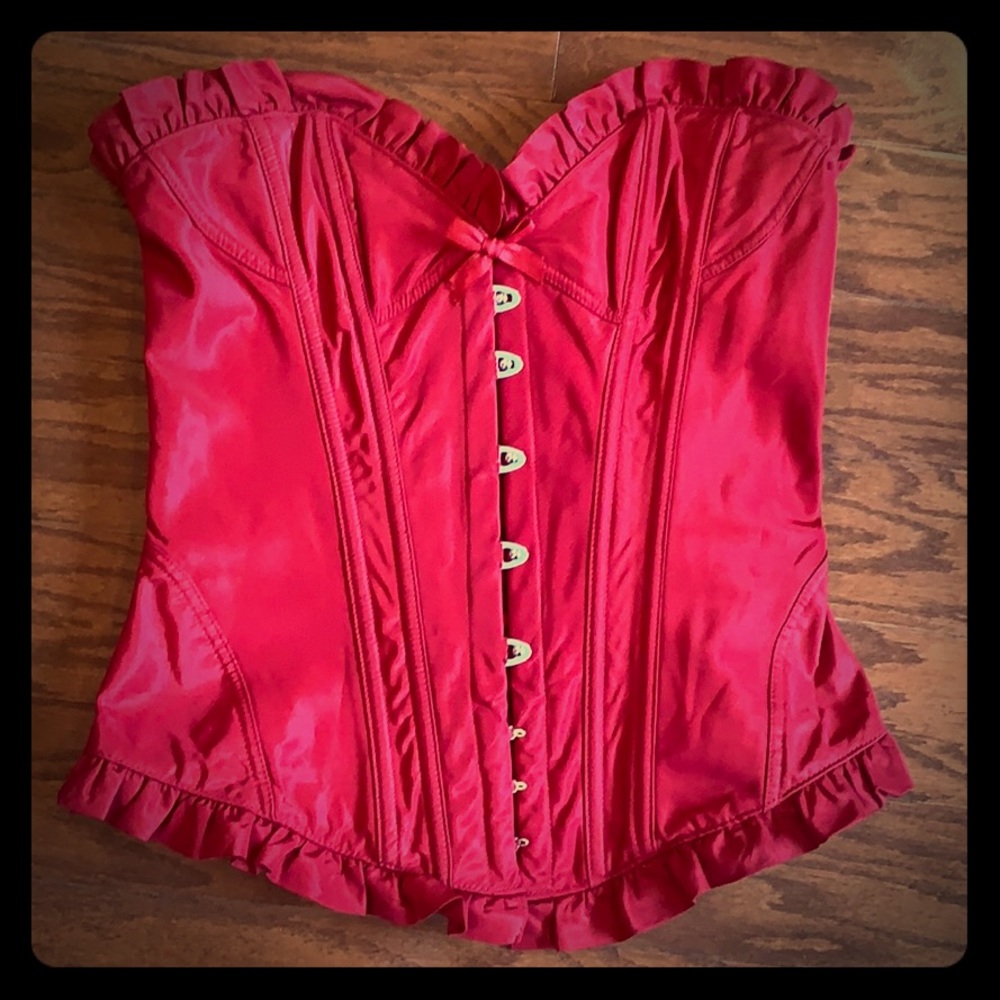 xmas time... Agent Provocateur corset, red, Small